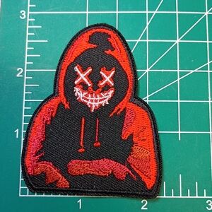 2/$1/ Anonymous Red and Black Hoodie Patch